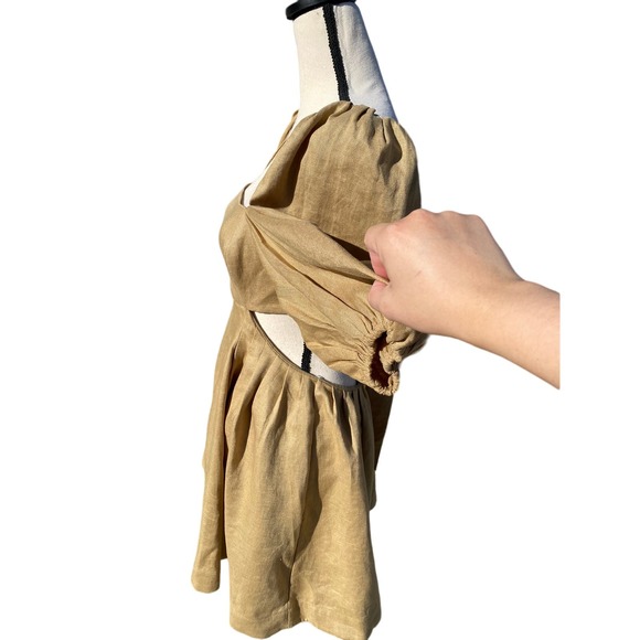 Zimmermann Mae Coquette Bow 100% Linen Tea Party Style Dress Size L - Picture 7 of 11